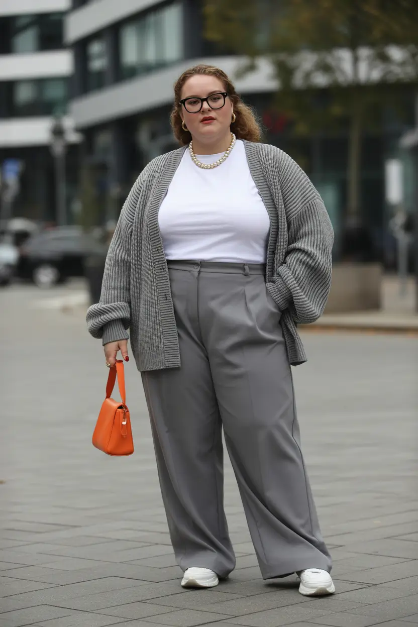 plus size spring outfits 2026 City Business Casual With Sneakers