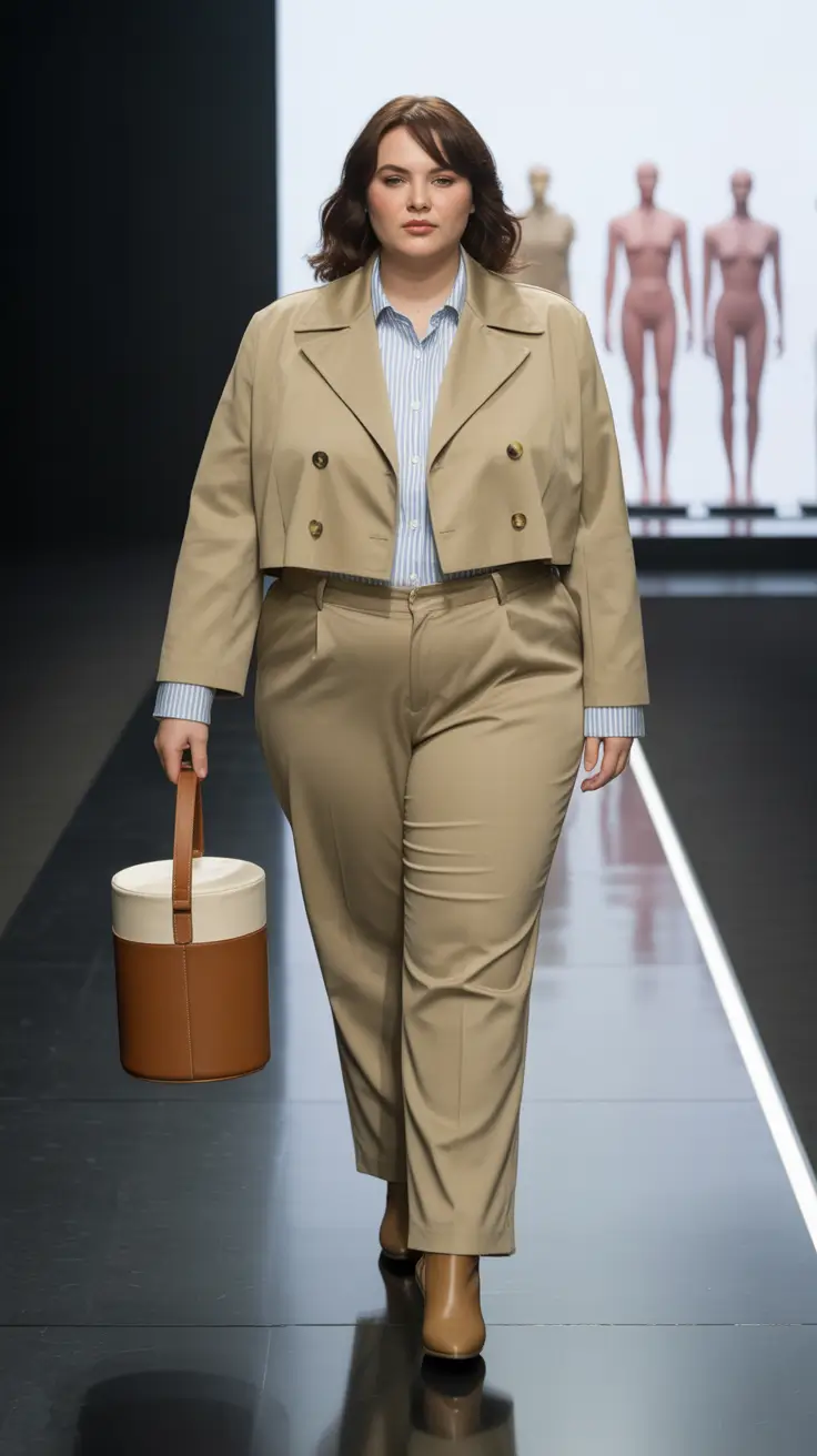 plus size spring outfits 2026 Neutral Office Suiting That Feels Fresh
