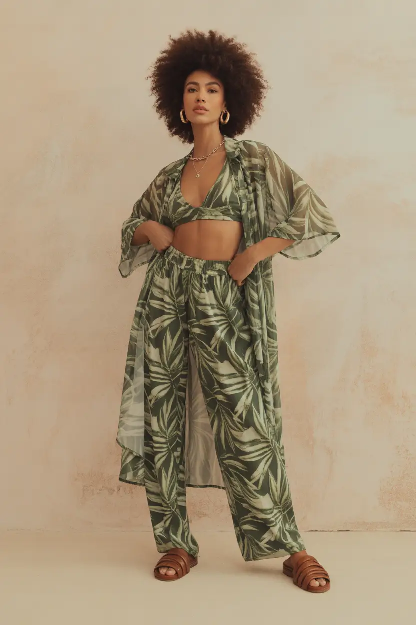 spring beach outfits 2026 Tropical Calm With a Modern Edge