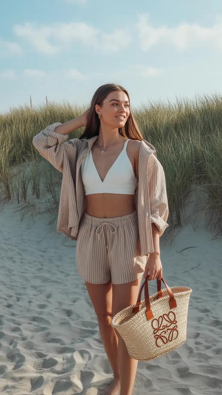 spring beach outfits 2026 Minimal and Beach-Ready