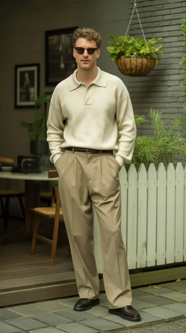 spring outfits men 2026 Soft Neutrals With Relaxed Precision