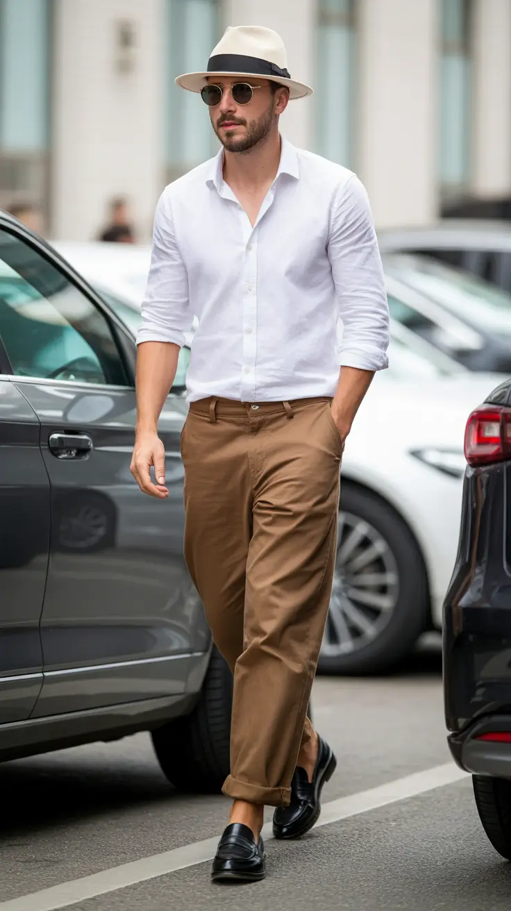 spring outfits men 2026 Modern Mediterranean Minimalism