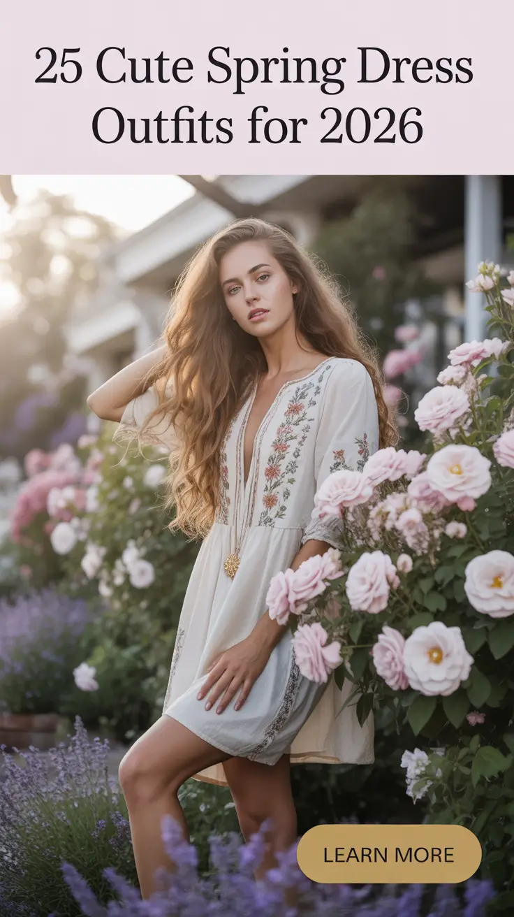 Cute Spring Dress Outfits For 2026 - Fresh Classy Casual Inspo for Women (Early Chilly Season Looks)