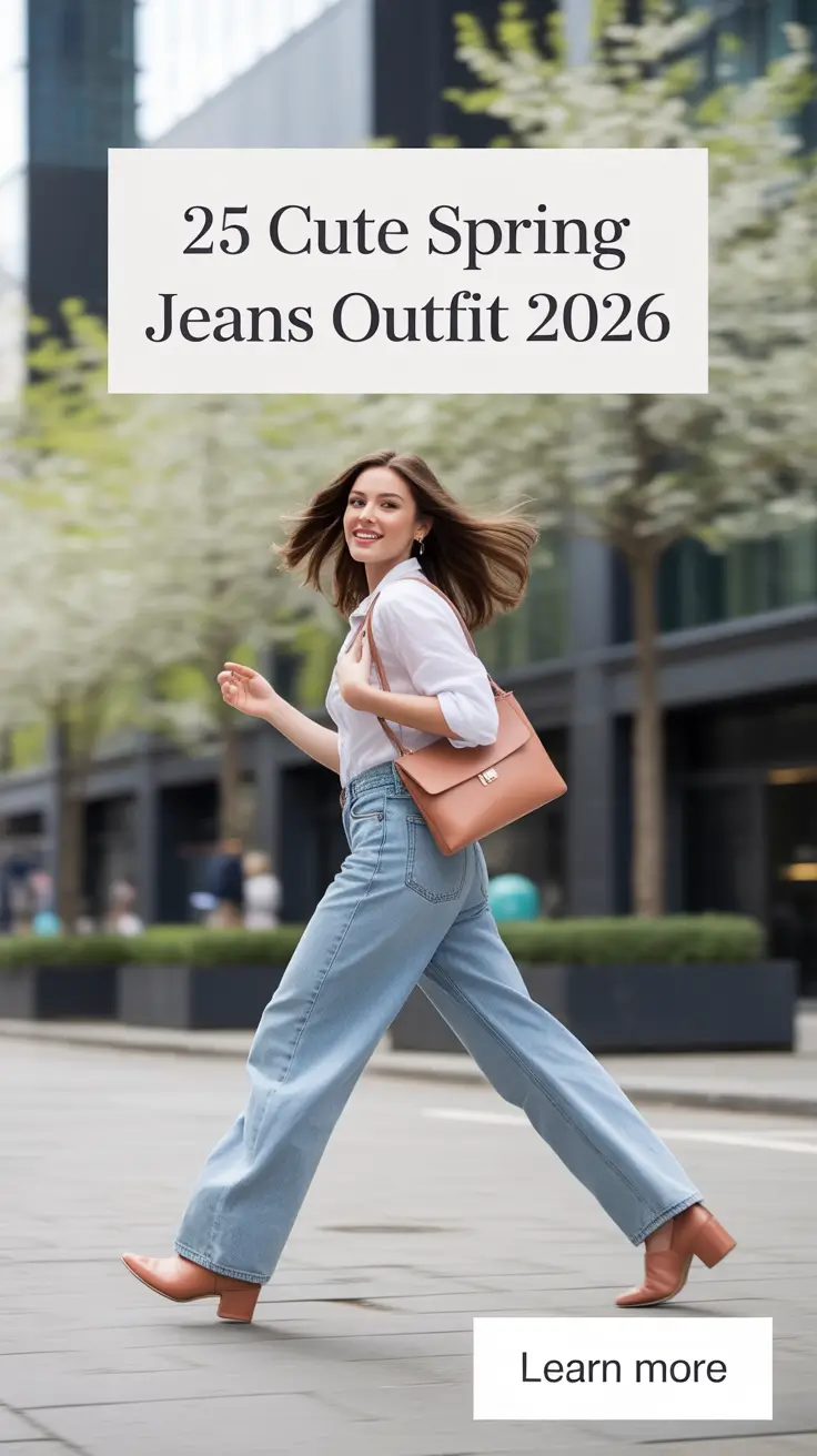 Cute Spring Jeans Outfit 2026 - Chic Denim Ideas for Early Spring