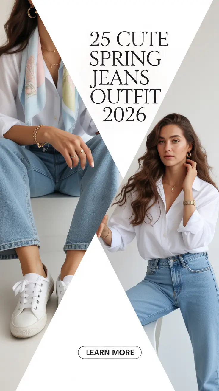 Cute Spring Jeans Outfit 2026 - Chic Denim Ideas for Early Spring