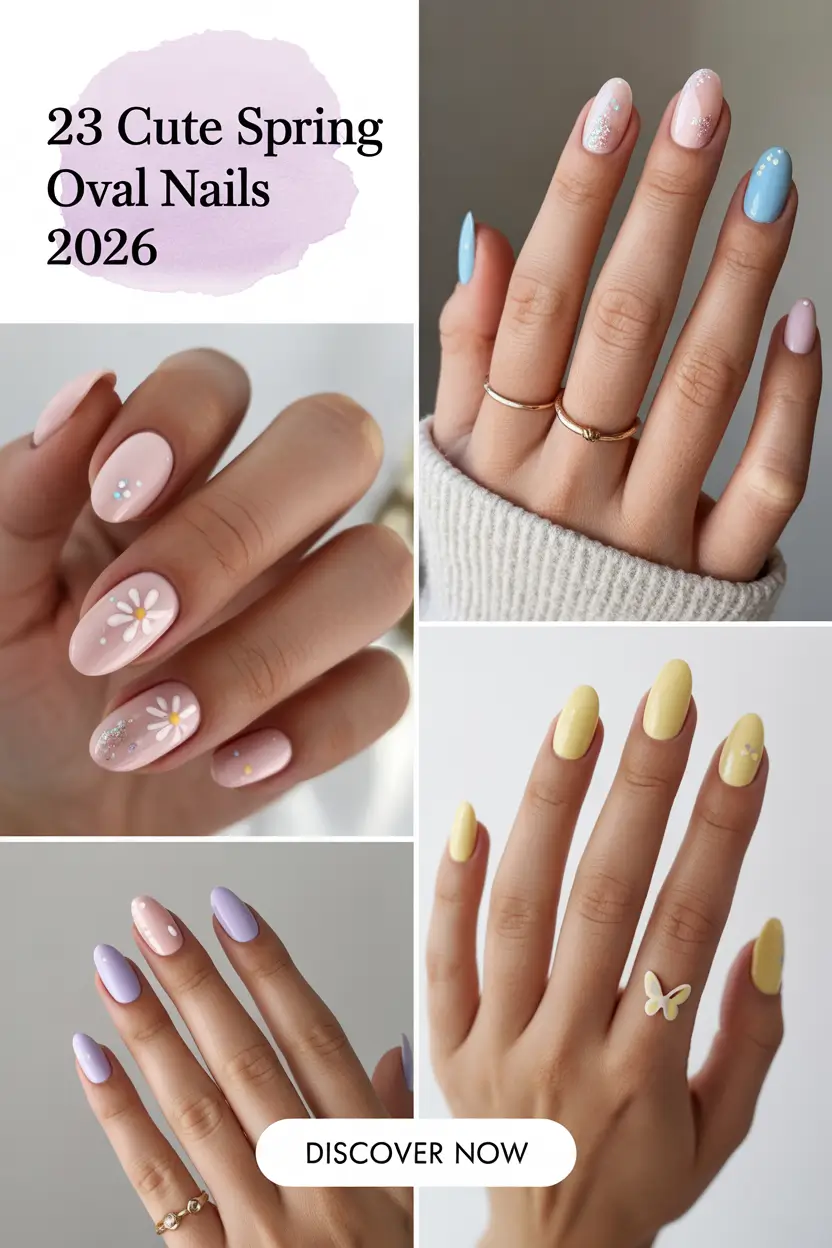 Cute Spring Oval Nails 2026 Ideas Colors and Fresh Inspo
