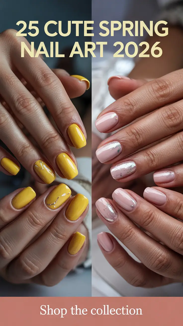 Cute Spring Nail Art 2026 Easy Ideas for Short Nails and Pastel Designs