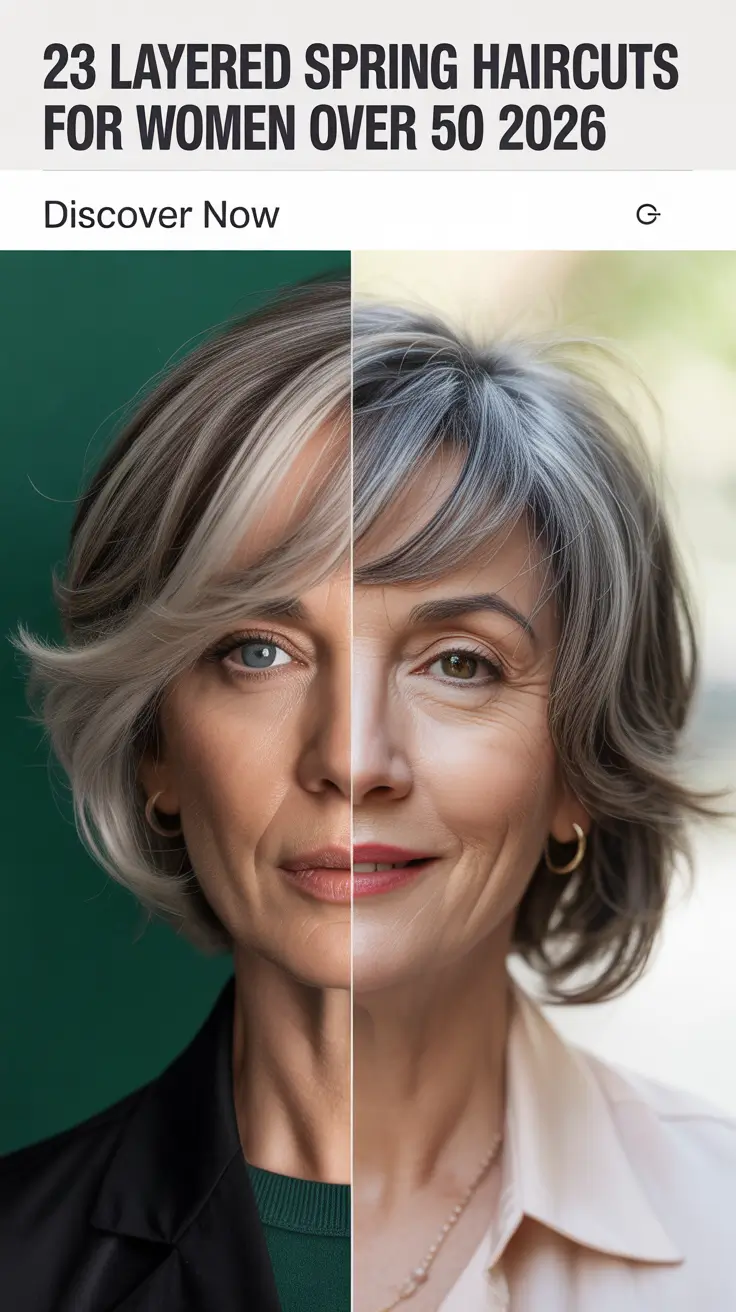 Layered Spring Haircuts For Women Over 50 2026 Trends for Short Medium and Long Styles