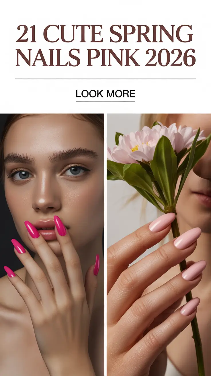 Cute Spring Nails Pink 2026 Trendy French Tips, Flowers and Pretty Designs