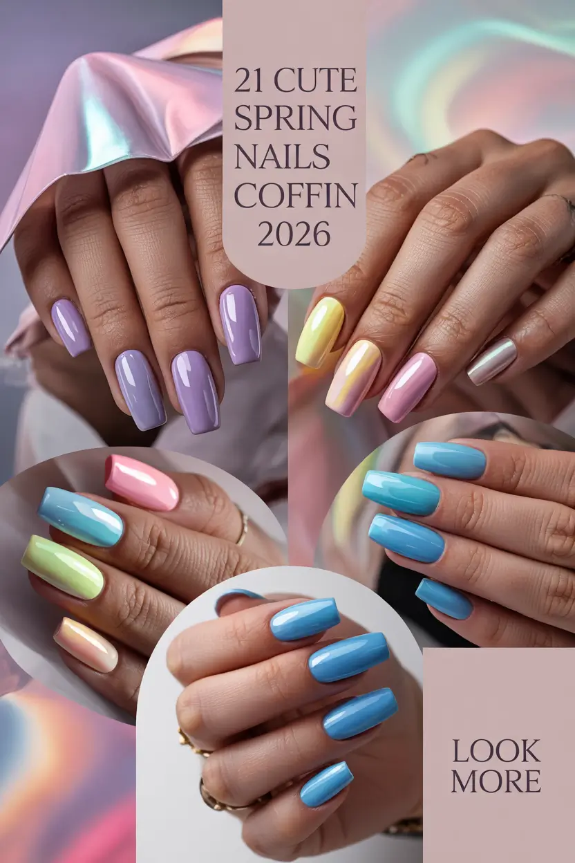 Cute Spring Nails Coffin 2026 Ideas That Feel Fresh, Pretty and Totally Wearable