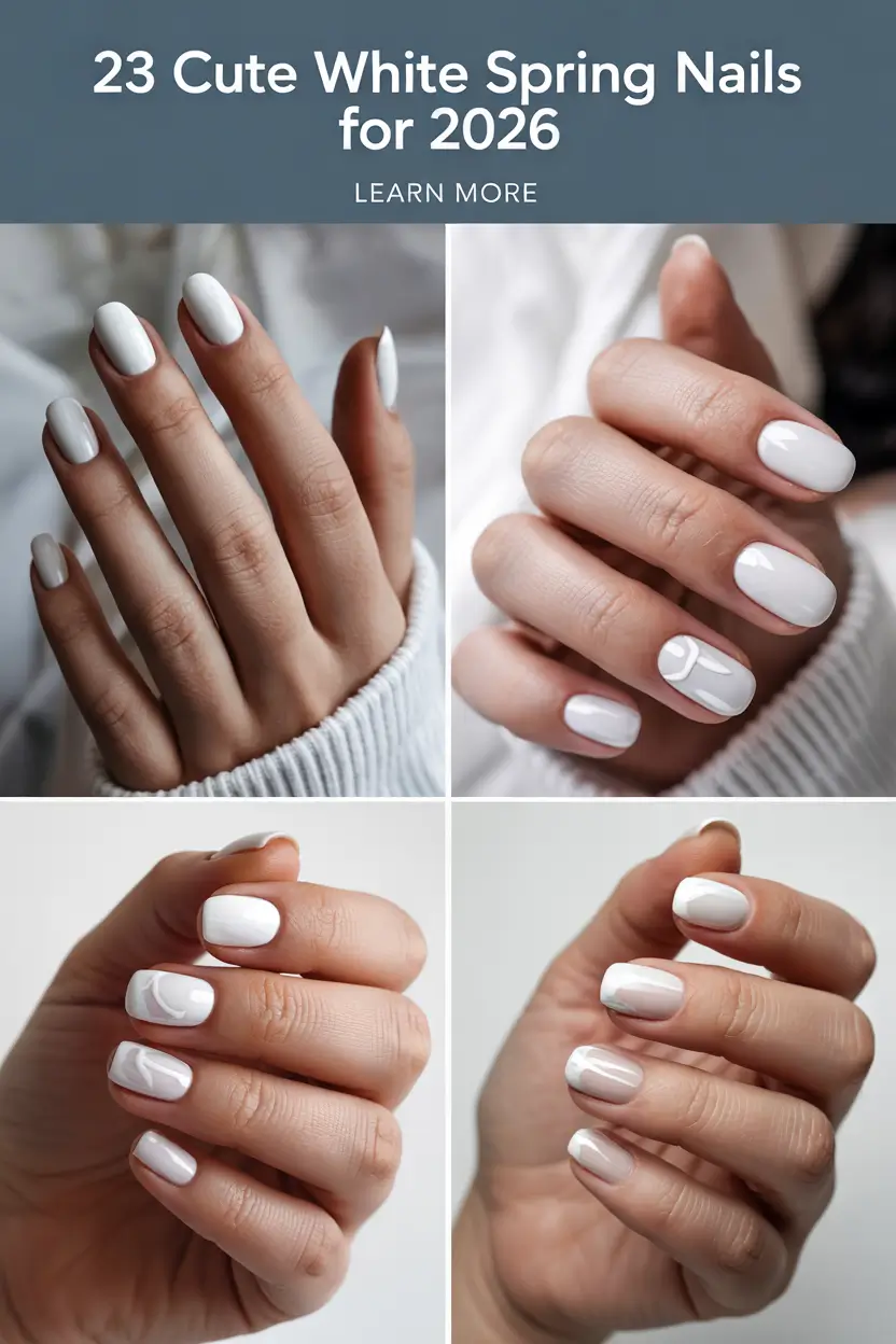 Cute White Spring Nails For 2026 Ideas That Feel Fresh, Soft, and Stylish