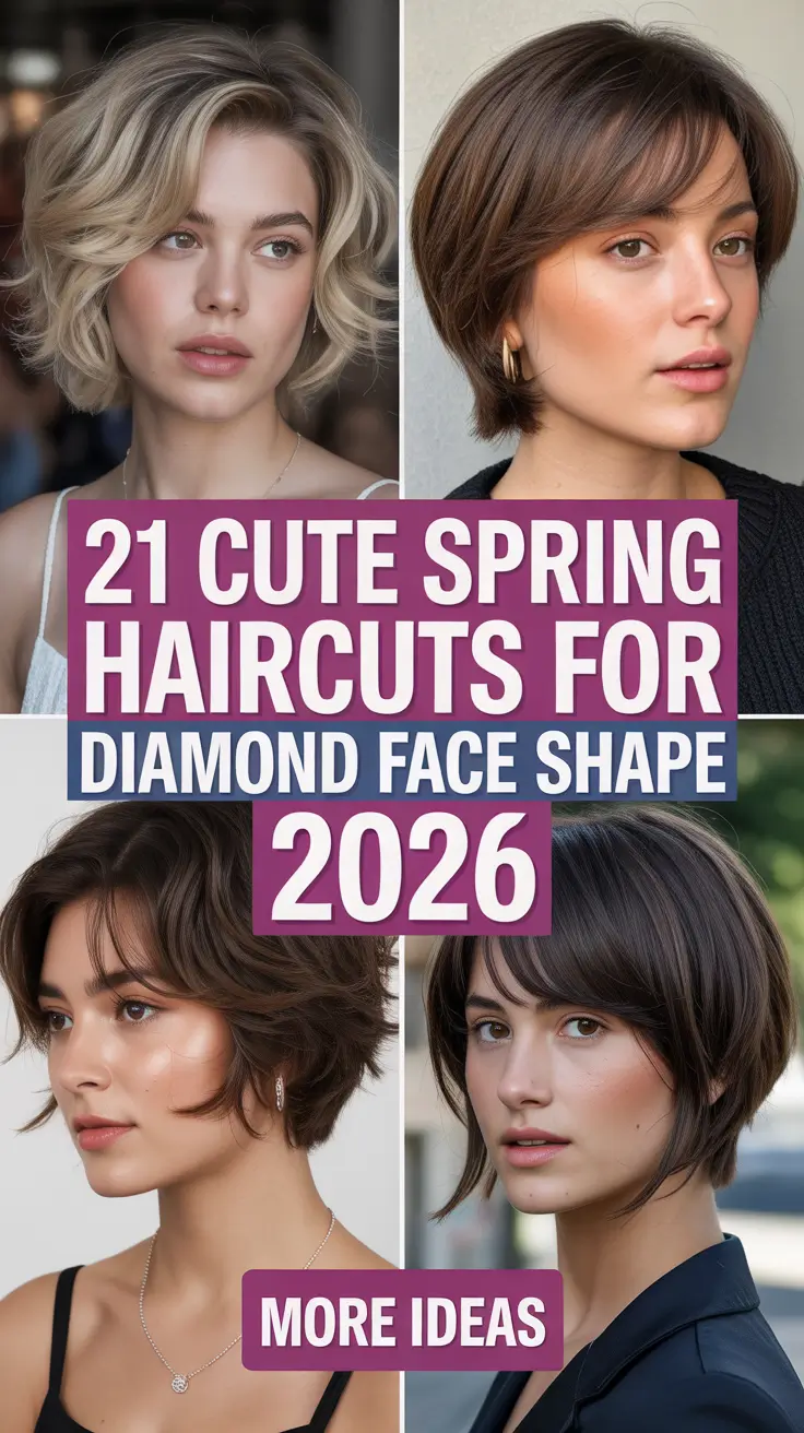 Cute Spring Haircuts For Diamond Face Shape 2026 Inspiration Guide for Modern Women