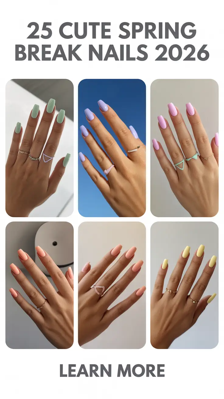 Cute Spring Break Nails 2026 Ideas and Inspo for a Fresh Vacation Look