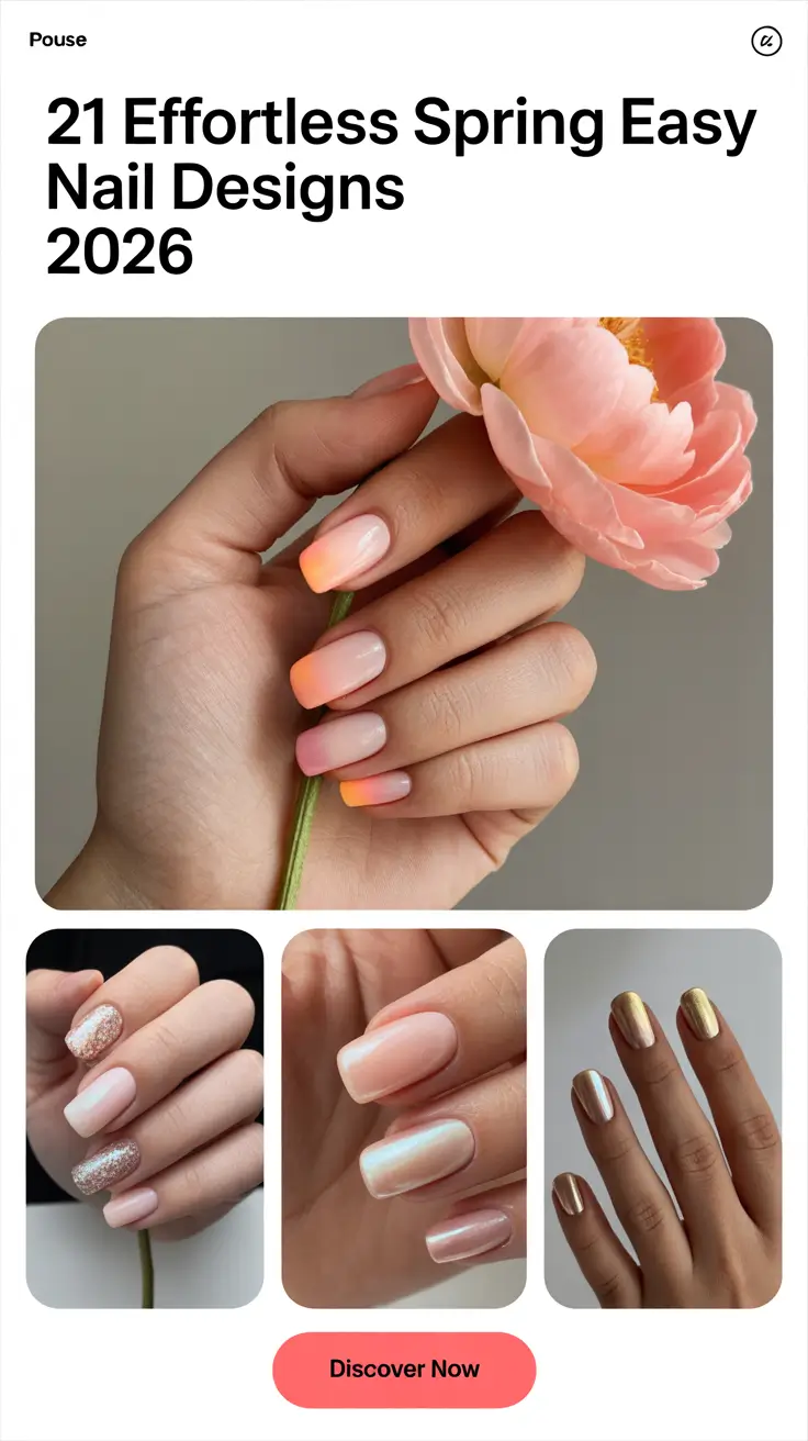 Effortless Spring Easy Nail Designs 2026 for Fresh and Simple Looks