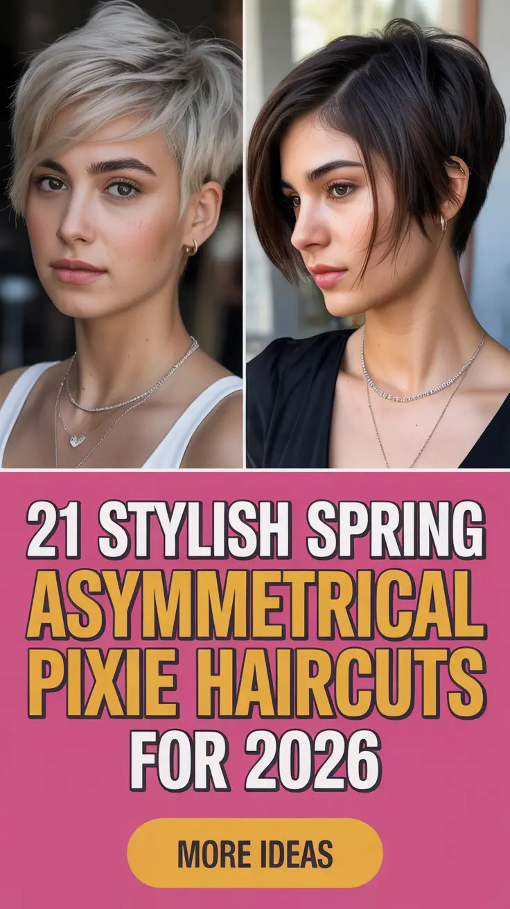Stylish Spring Asymmetrical Pixie Haircuts For 2026 That Redefine Short Hair Confidence