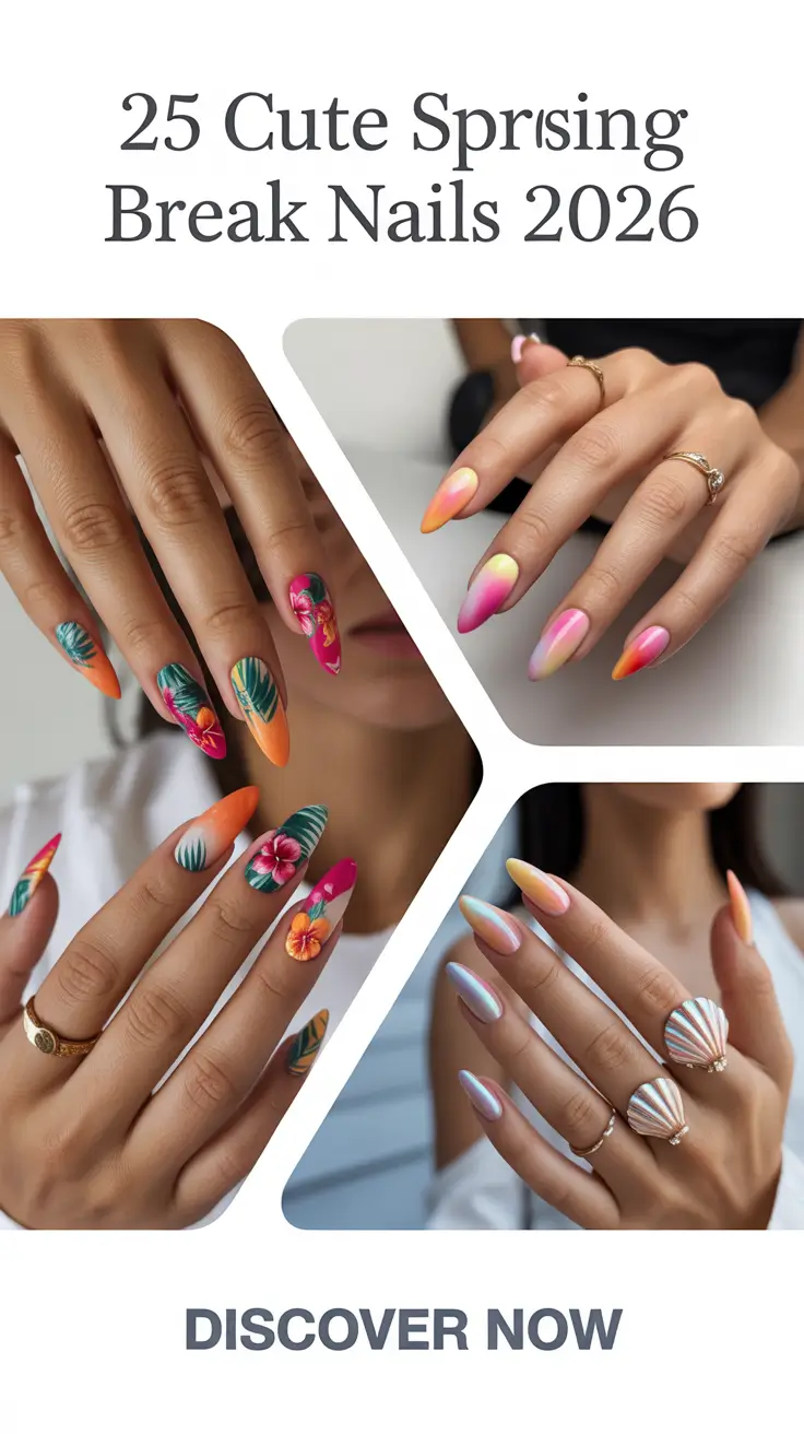 Cute Spring Break Nails 2026 Ideas and Inspo for a Fresh Vacation Look