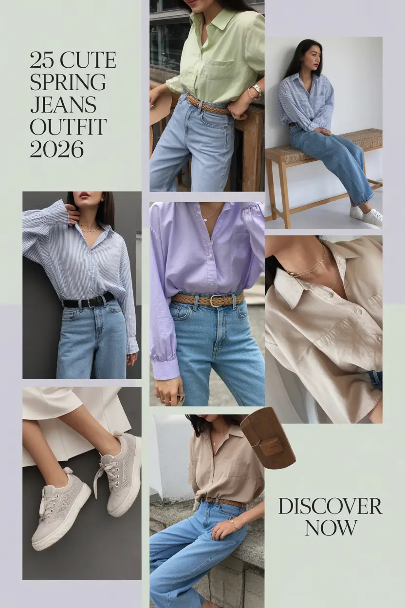 Cute Spring Jeans Outfit 2026 - Chic Denim Ideas for Early Spring