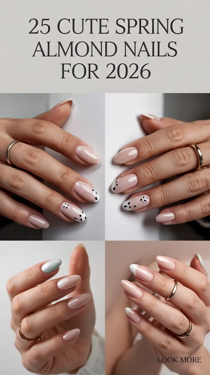 Cute Spring Almond Nails for 2026 Simple Pastel and Floral Inspo