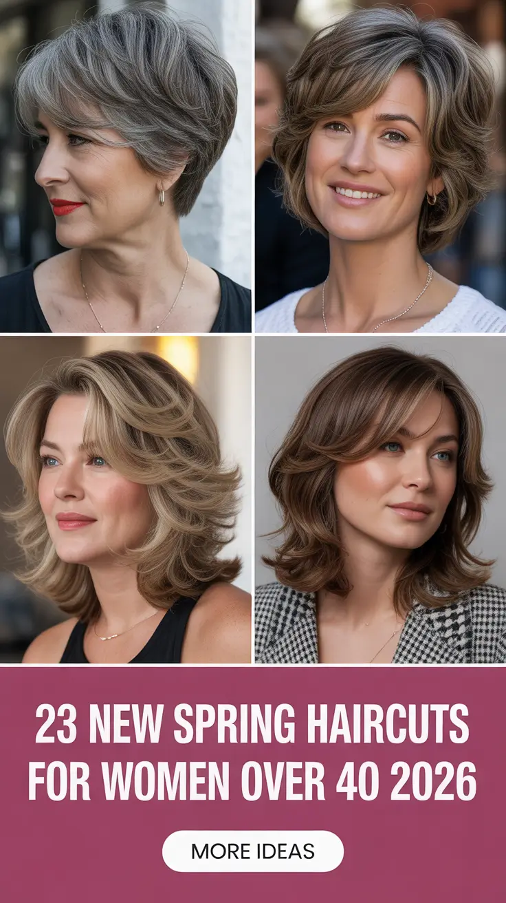 New Spring Haircuts For Women Over 40 2026 - Modern, Layered, and Low Maintenance Styles