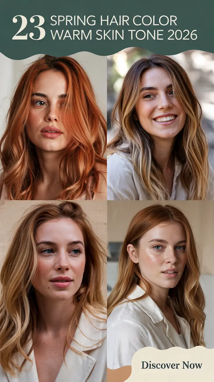 Sophisticated Spring Hair Color Warm Skin Tone 2026 Inspiration for Every Glow