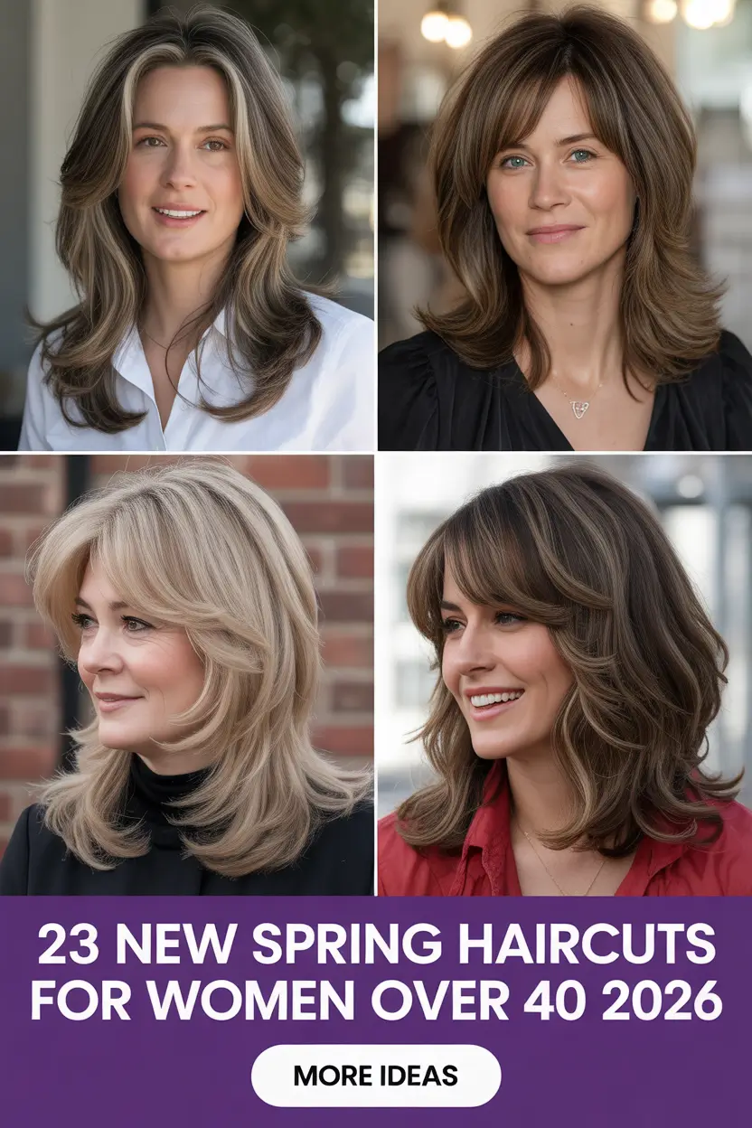 New Spring Haircuts For Women Over 40 2026 - Modern, Layered, and Low Maintenance Styles