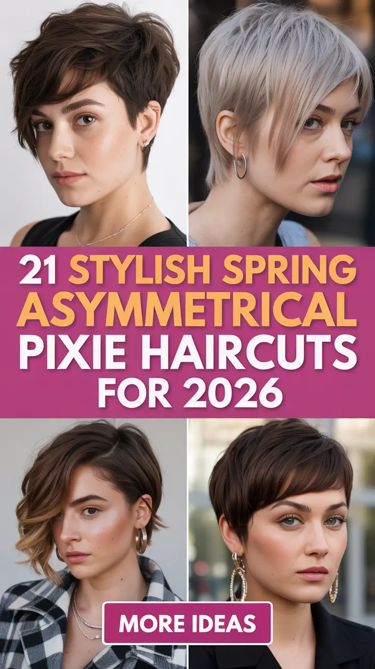 Stylish Spring Asymmetrical Pixie Haircuts For 2026 That Redefine Short Hair Confidence
