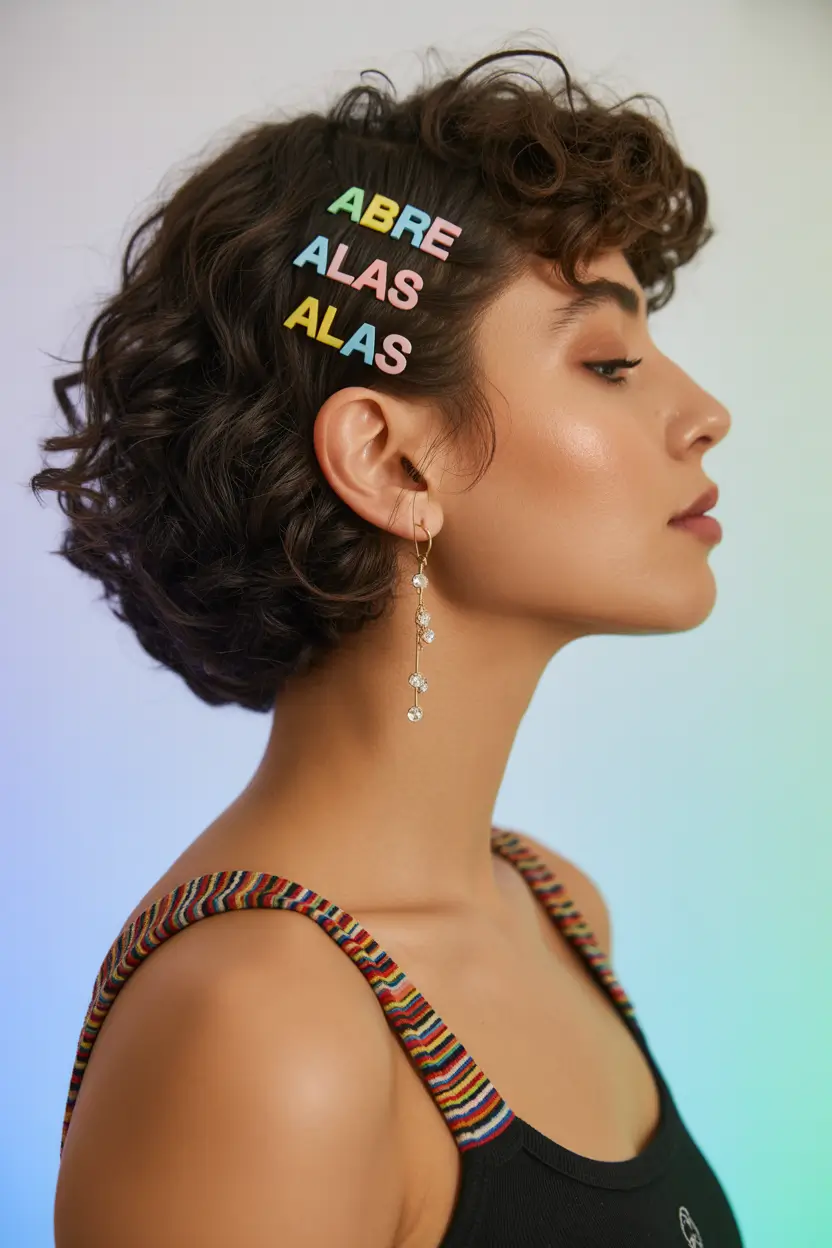 spring bob haircut 2026 Curly Micro Bob With Playful Accessories