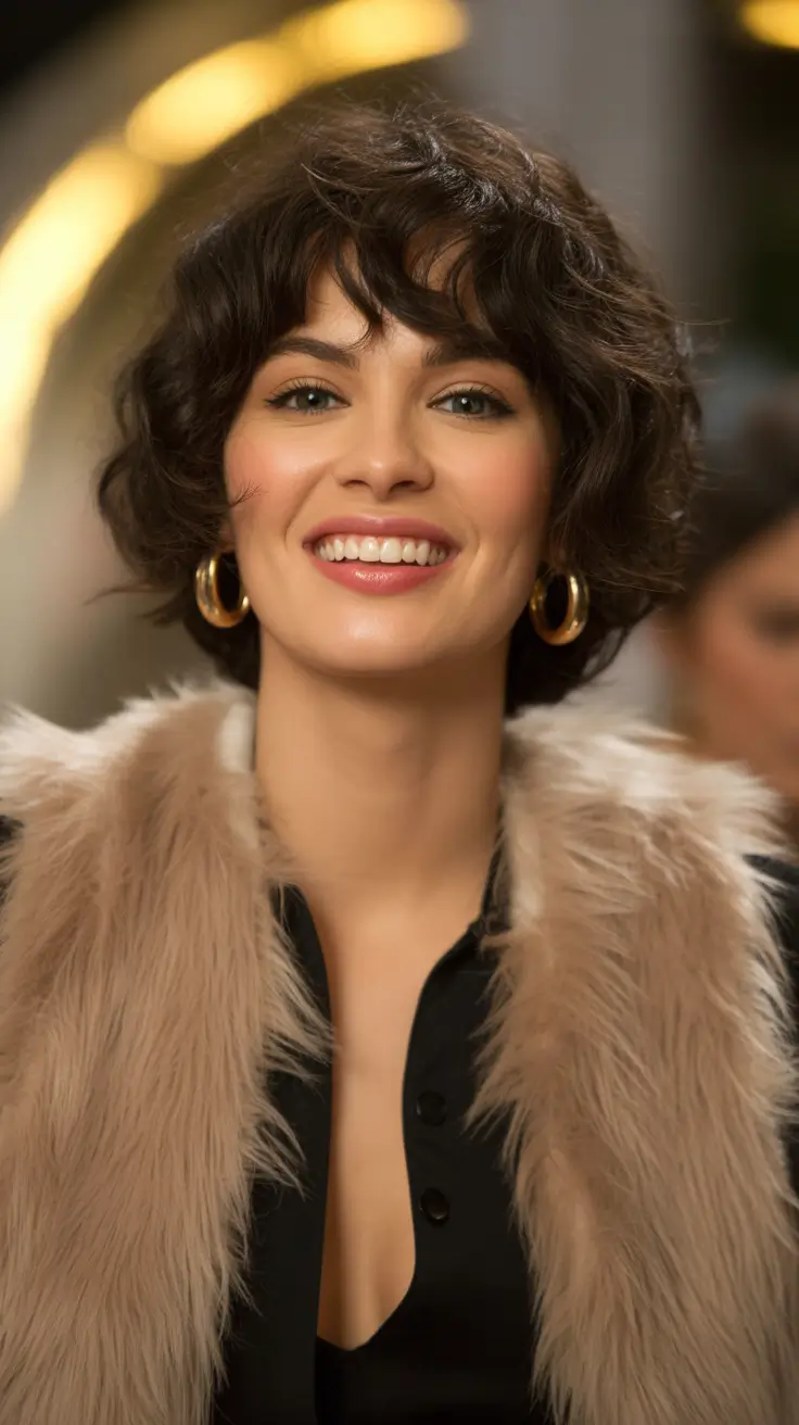 spring bob haircut 2026 Messy 90s Curly Bob