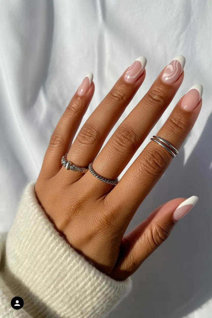 Chic Spring Nails For Brown Skin 2026 Soft French Curve