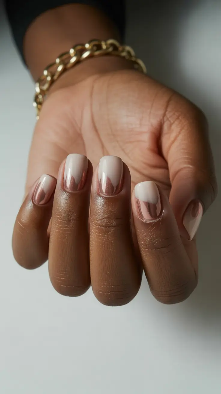 Chic Spring Nails For Dark Skin 2026 Neutral Short Nails