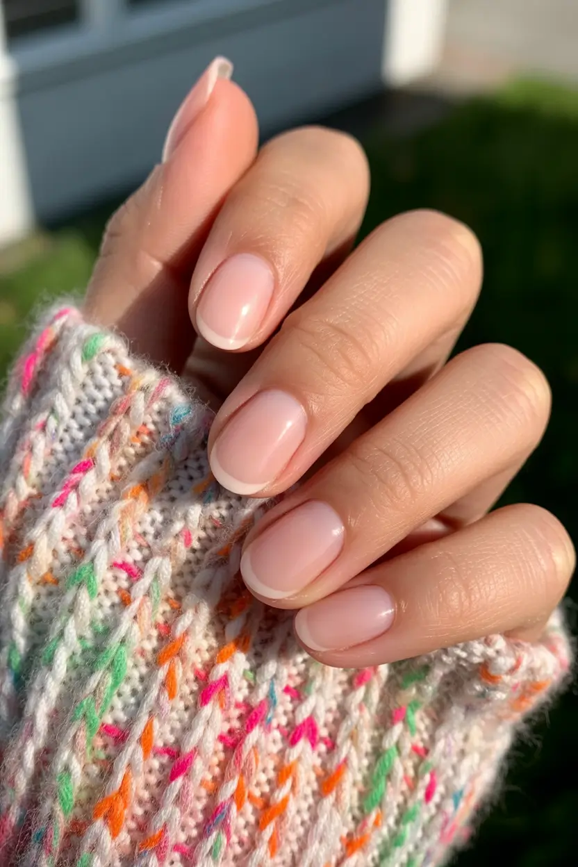 Chic Spring Nails For Tan Skin 2026 Natural French Short Nails