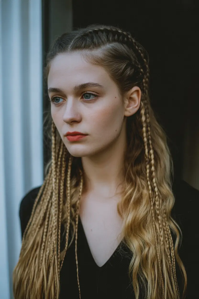 spring hairstyles 2026 Braided Accent on Natural Hair