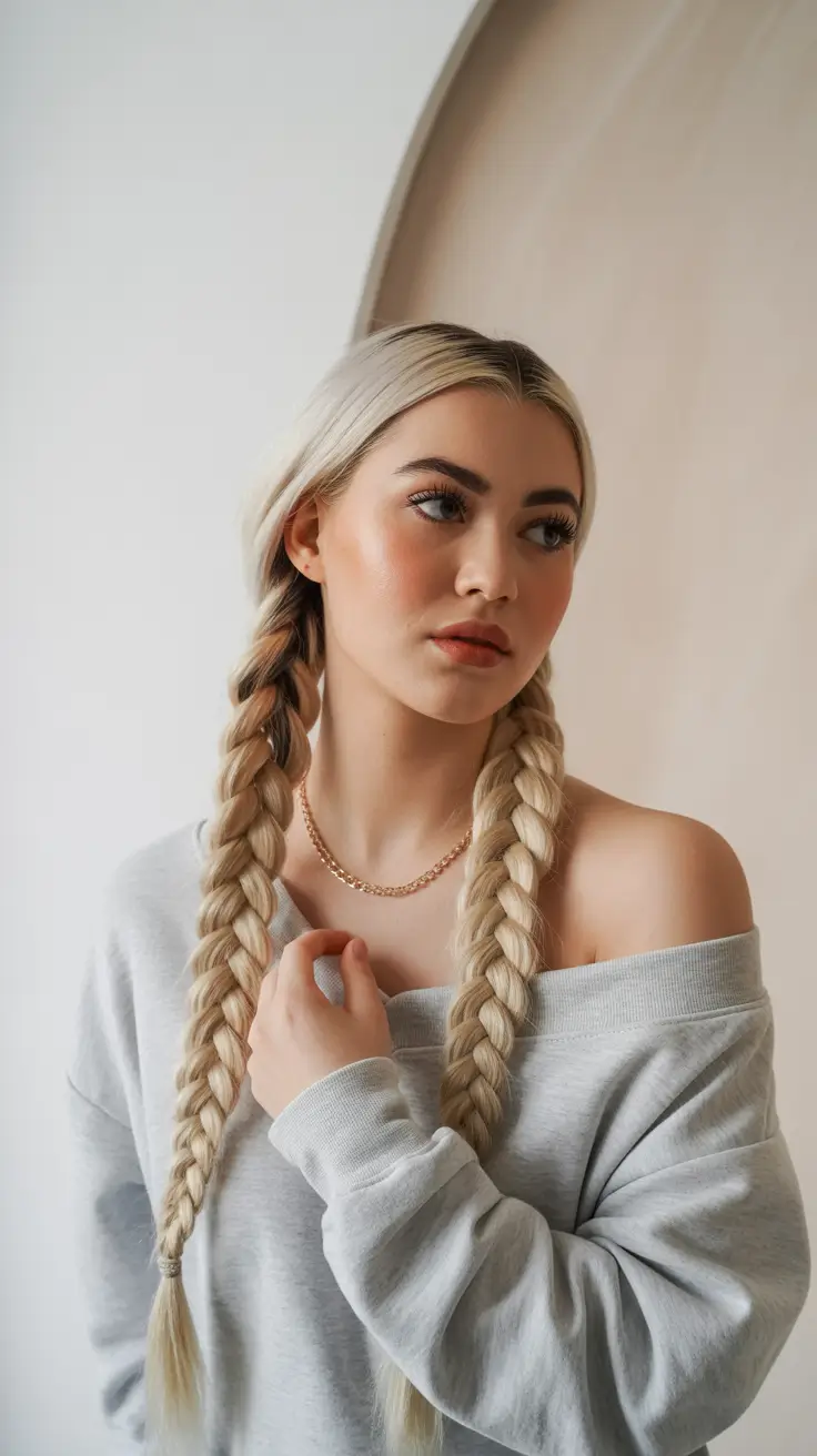 spring hairstyles 2026 Soft Double Braids