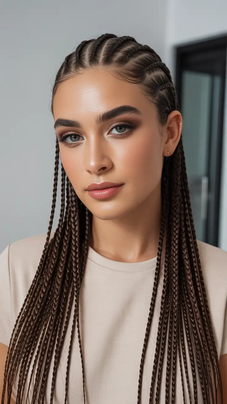 spring hairstyles 2026 Sleek Cornrows
