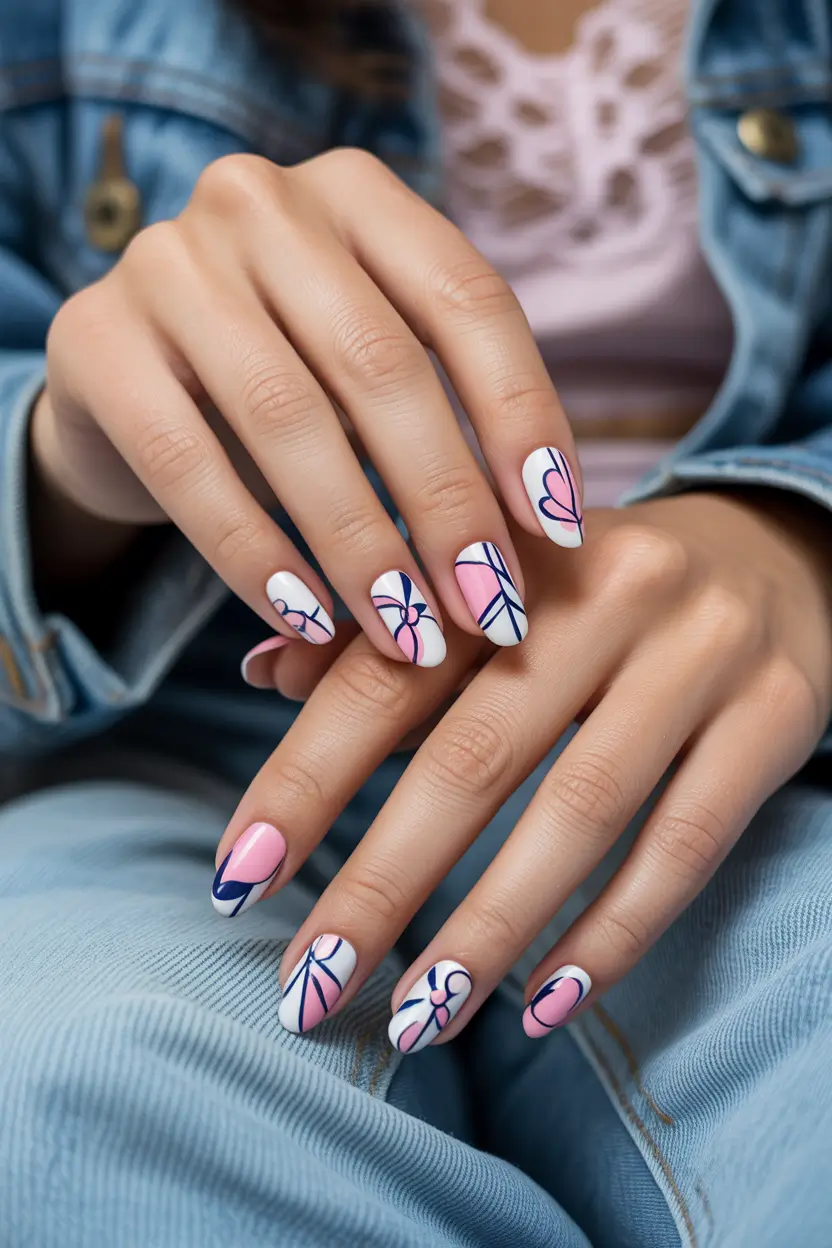Cute Spring Break Nails 2026 Soft Pink Graphic Design