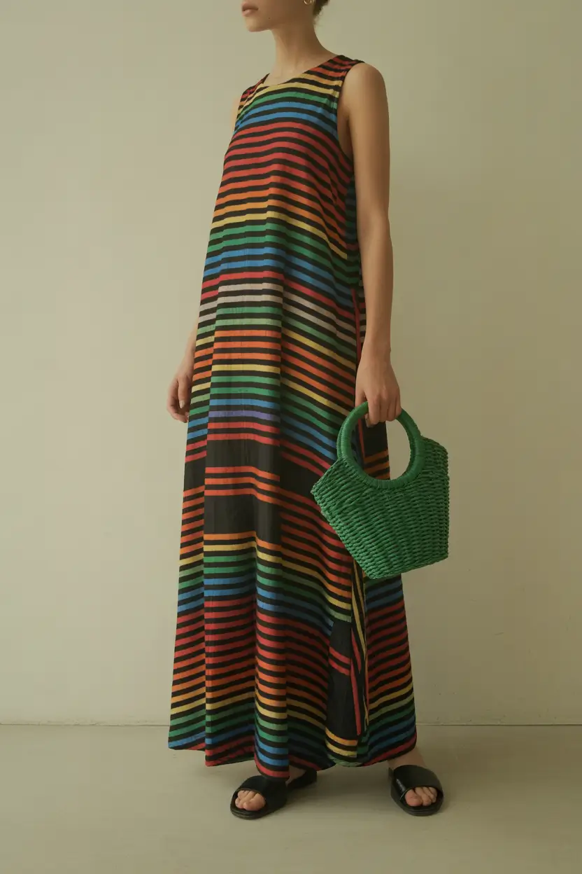 spring dress outfits 2026 Rainbow Stripes for Bold Spring Mood