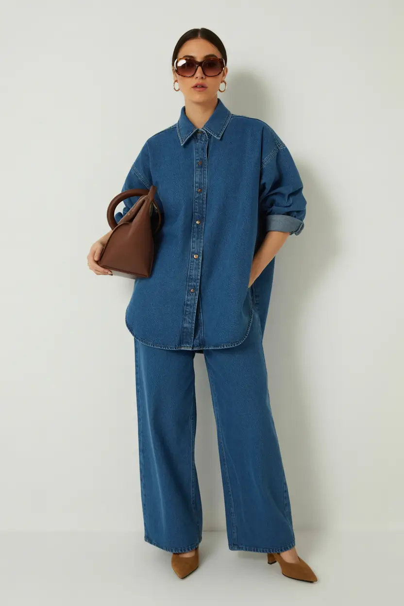 spring jeans outfit 2026 Relaxed Denim Layers