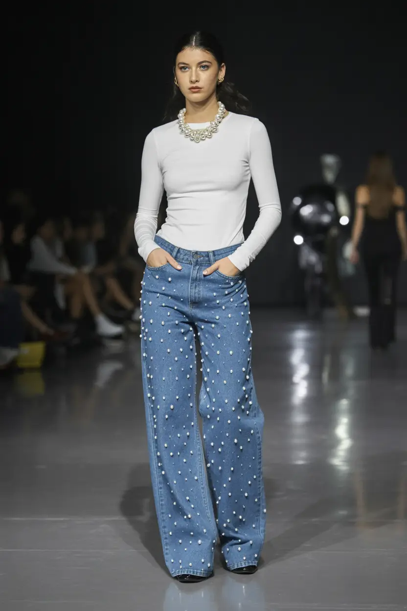 spring jeans outfit 2026 Pearl Jeans and a Clean White Top Moment