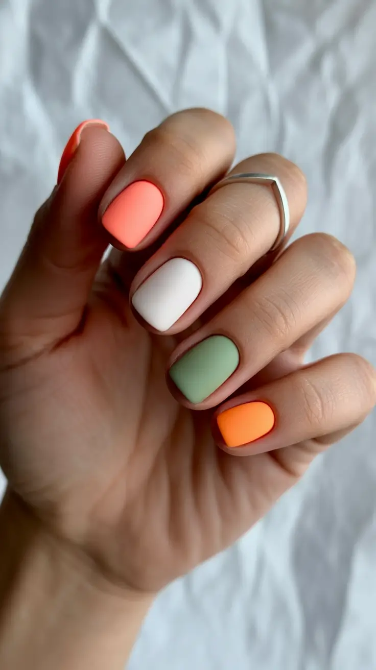 Cute Spring Nails 2026 Pastel Skittles Nails for a Fresh Spring Mood