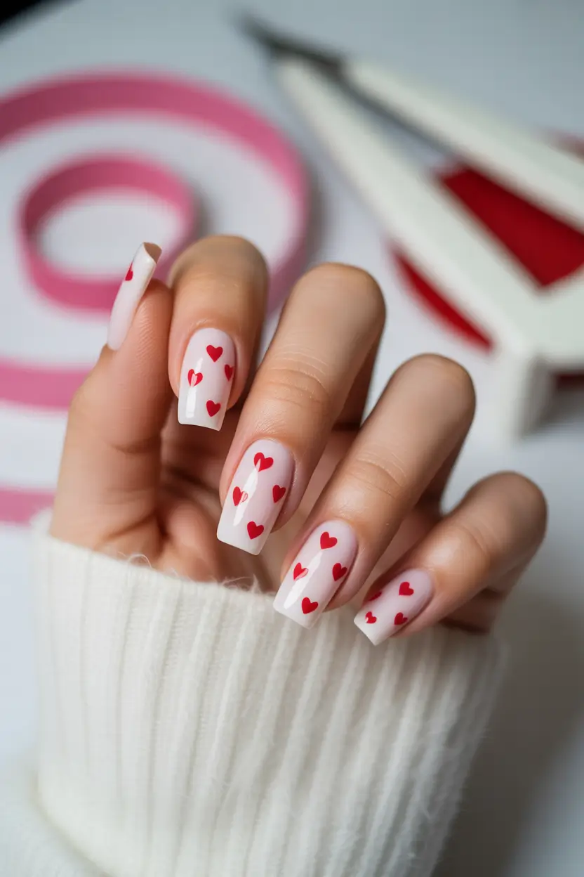 Cute White Spring Nails For 2026 Sweetheart White Nails - Playful Romance for Spring 2026