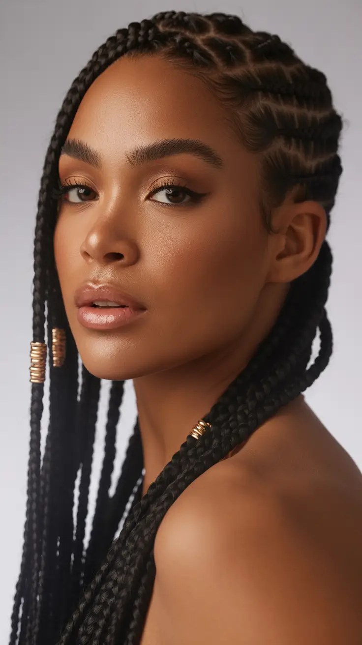 spring braids hairstyle 2026 Elegant Lemonade Inspired Braids with Soft Spring Shine