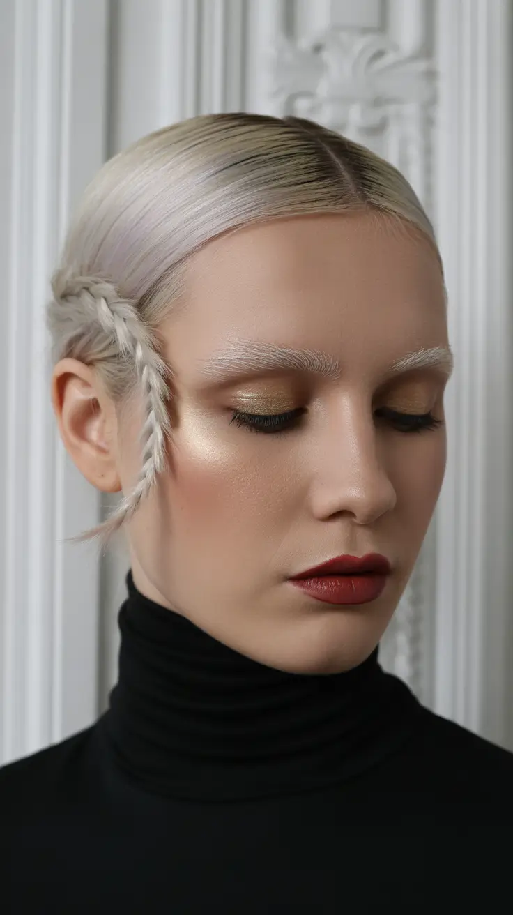 spring braids hairstyle 2026 Minimal Side Micro Braid for Modern Soft Styling