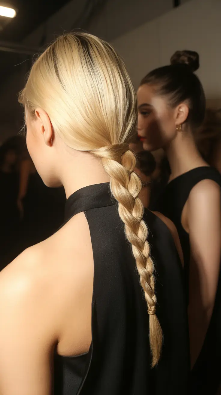 spring braids hairstyle 2026 Sleek Low Classic Braid - The Minimal Spring Reset