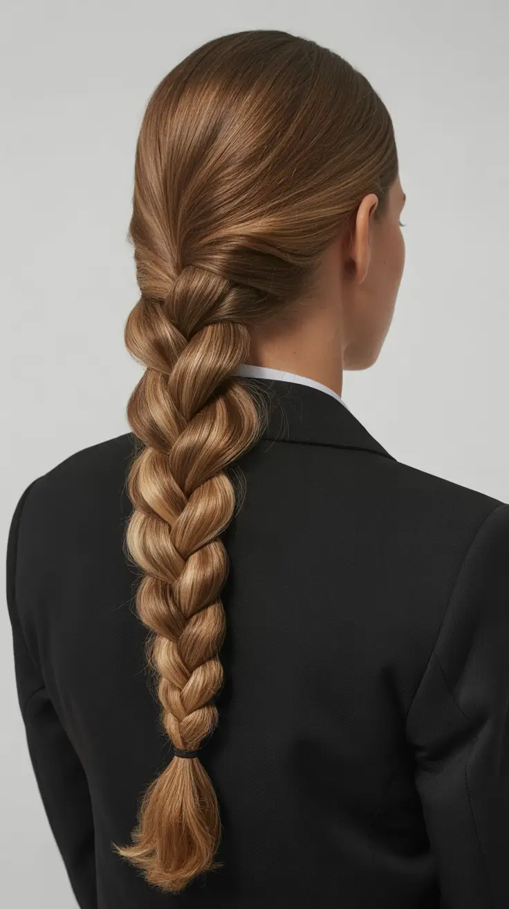 spring braids hairstyle 2026 Classic Low Braid with Minimalist Spring Sophistication