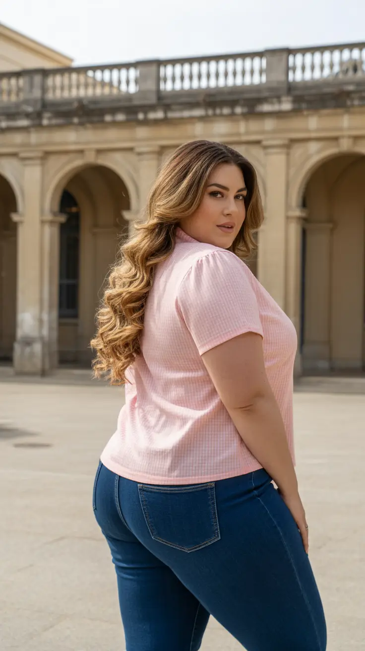 Spring Haircuts for Plus Size Women 2026 Soft Brunette Waves with Natural Movement