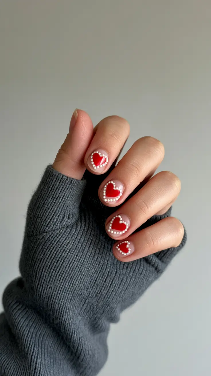 spring easy nail designs 2026 Heart Nail Art