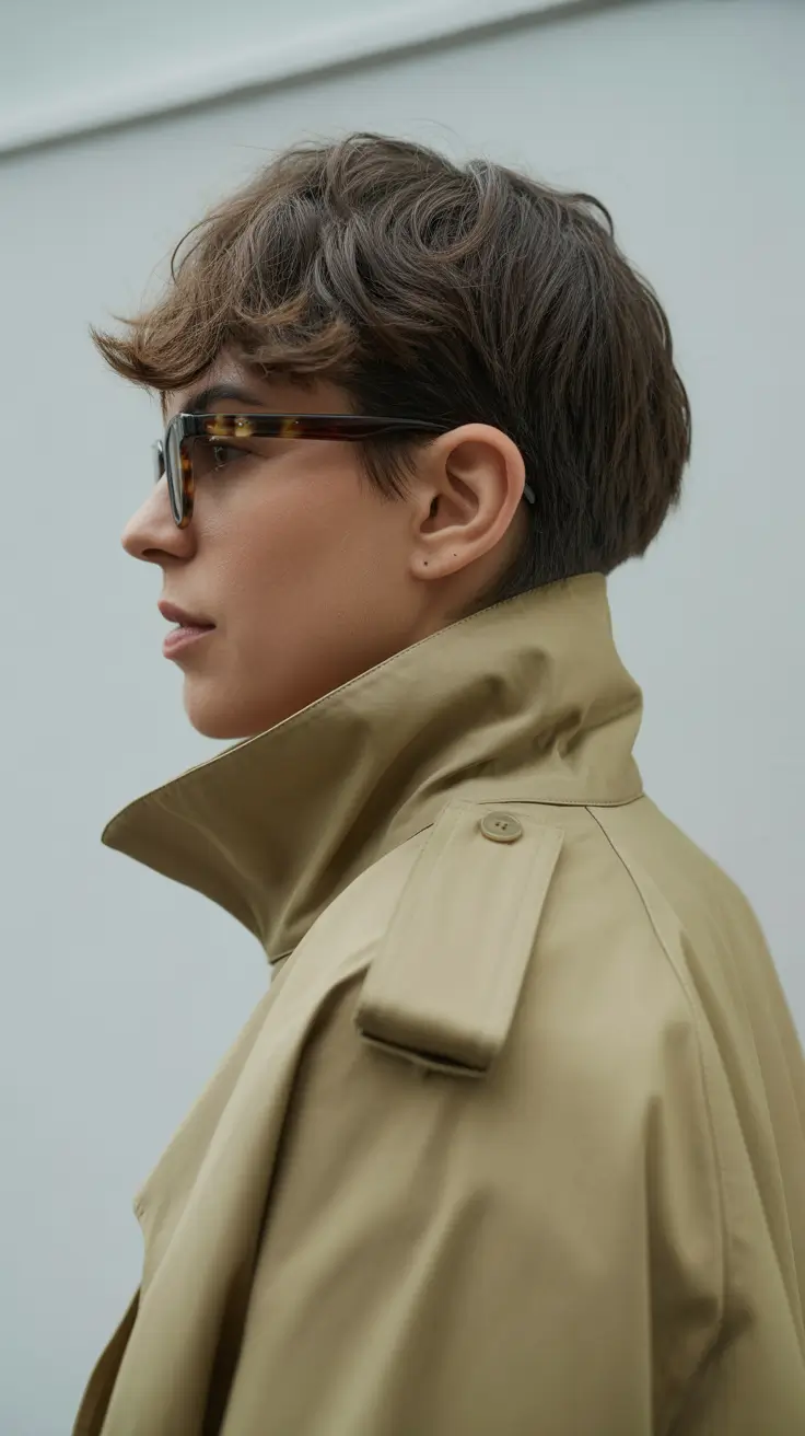spring hair trends 2026 Soft Brown Pixie With Natural Movement