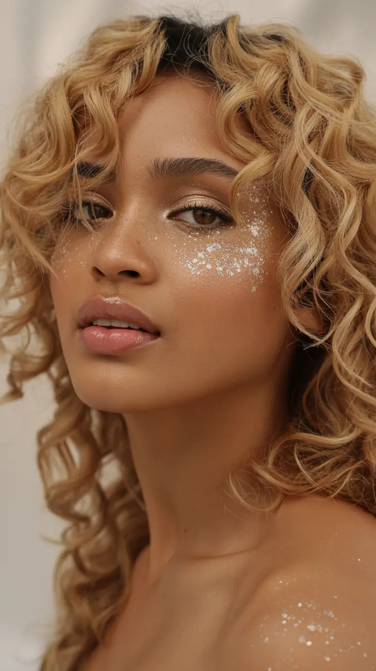 spring long haircut 2026 Golden Curly Texture with Playful Face Framing Layers