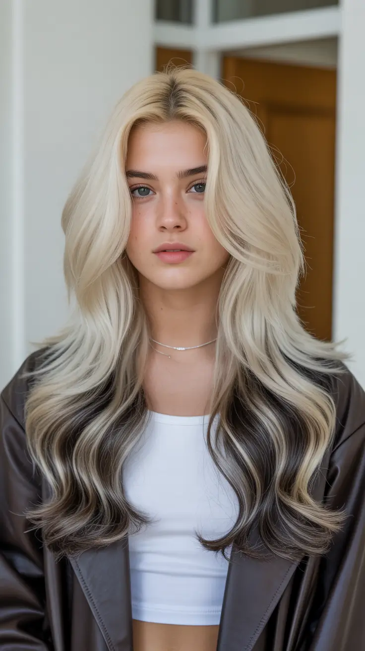 spring blonde hair color 2026 Cool Vanilla Blonde With Shadow Depth