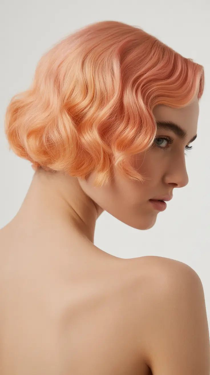 spring hair color trends 2026 Apricot Bob Short Hair